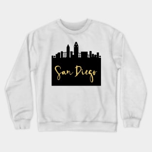 SAN DIEGO CALIFORNIA DESIGNER SILHOUETTE SKYLINE ART Crewneck Sweatshirt